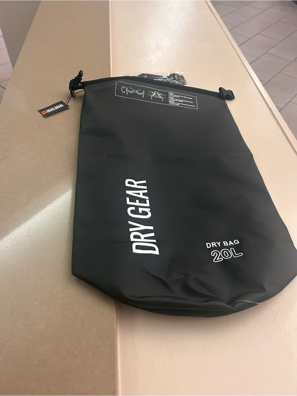 Duffel 20L Black Waterproof Dry Bag - Roll-Top Duffel never used